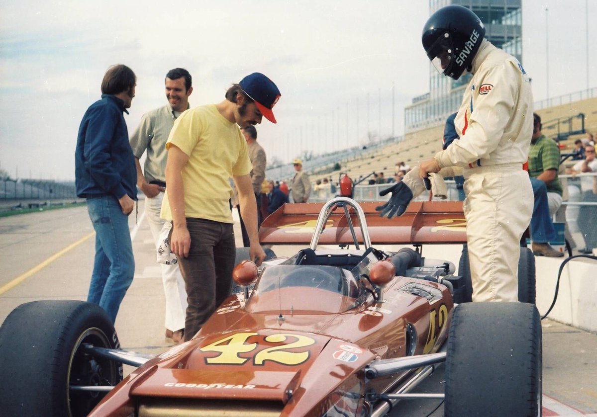 42 days til 108th running of the #Indianapolis500 Mile Race @IMS #IsItMayYet 1972 #42 David 'Swede' Savage. #Indy500 #IndyCar