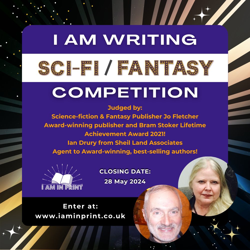 Trying to take your storytelling to the next level? Does your story use futuristic tech or mesmerizing #magicsystems? Then why not enter the #sciencefiction / #fantasy #writingcompetition judged by Jo Fletcher & Ian Drury. Competition open 15 April at iaminprint.co.uk/competitions-2…