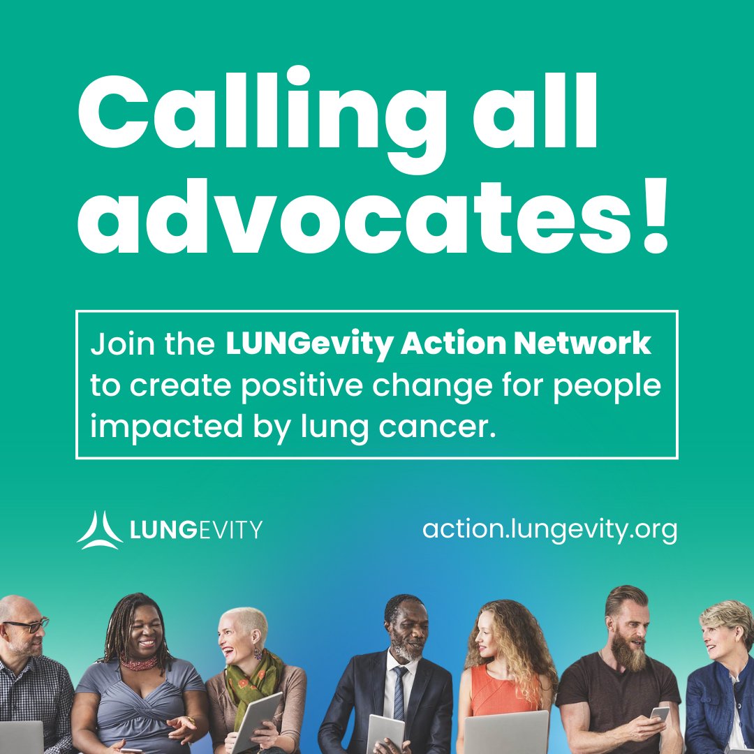 Do you want to help drive policy change for people living w/ #lungcancer? Join the LUNGevity Action Network! You'll get Action Alerts right to your inbox and stay up to date on how you can get involved & make a difference! Visit action.lungevity.org to learn more and sign up.