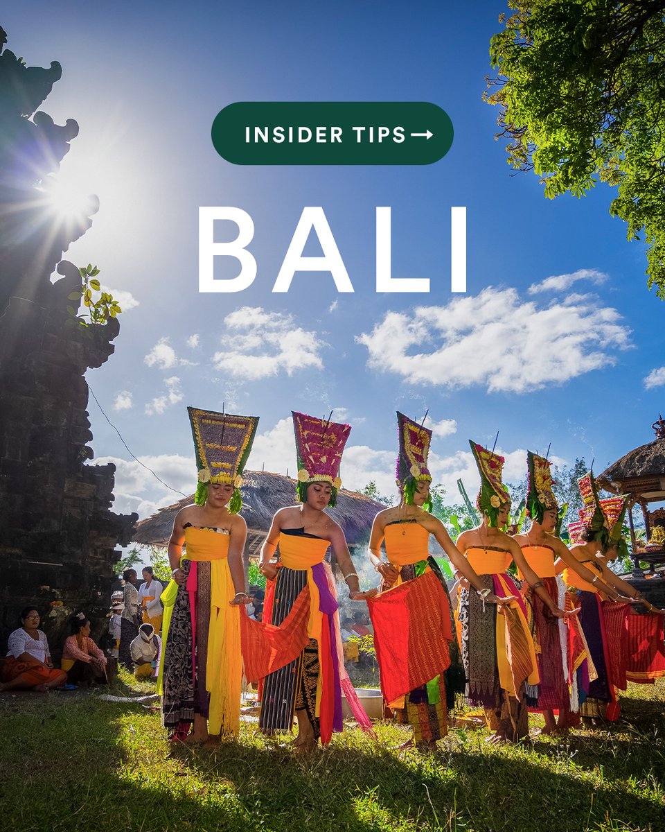 goaheadtours's tweet photo. Save our insider tips for visiting Bali—including cliffside beaches, flavorful eats, and ethereal water palaces. Join our Bali tour: https://t.co/KClzPOaTR5 #Bali #Travel #InsiderTips #Travelgram #TravelTips #nasicampur #grouptrip #guidedtrip #guidedtravel #solotravel https://t.co/RvY59HsSgY