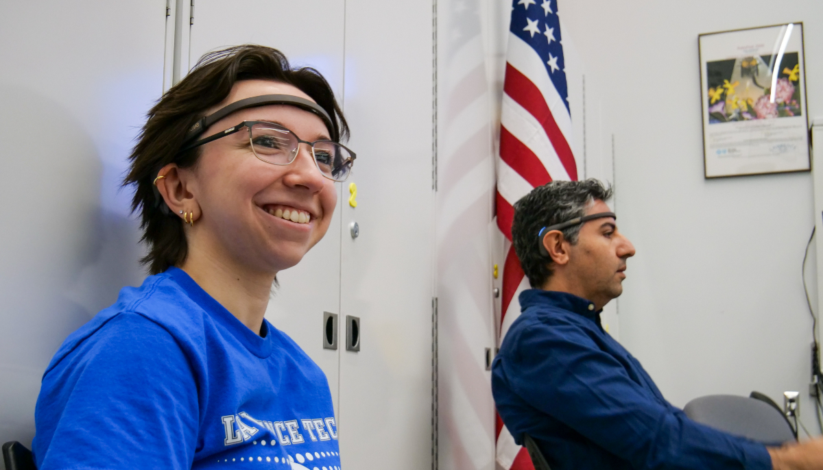 On Friday, LTU hosted a brain drone race, with participants using a brain-computer interface to pilot small drones across the finish line! 🧠 ✨ Be curious. Make magic. ✨ #WeAreLTU