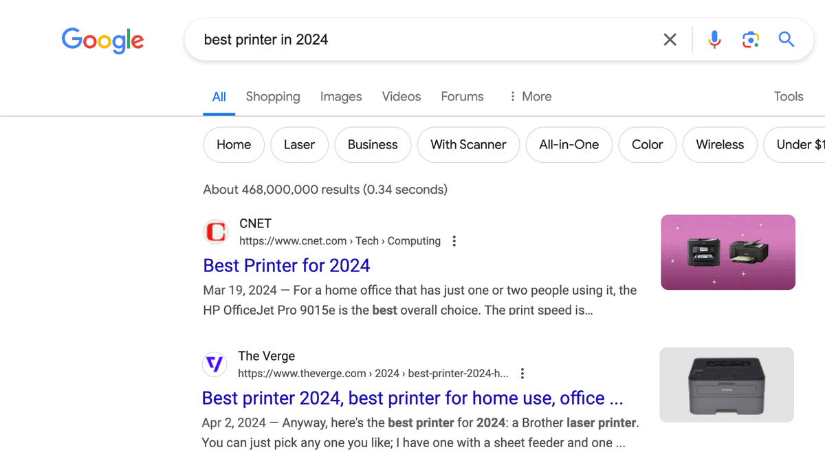 Google responds to @reckless best printer article where he mocks Google's search rankings with AI-generated content - @johnmu says 'People seem to really enjoy it' - yep it ranks #2 for me seroundtable.com/google-respond…