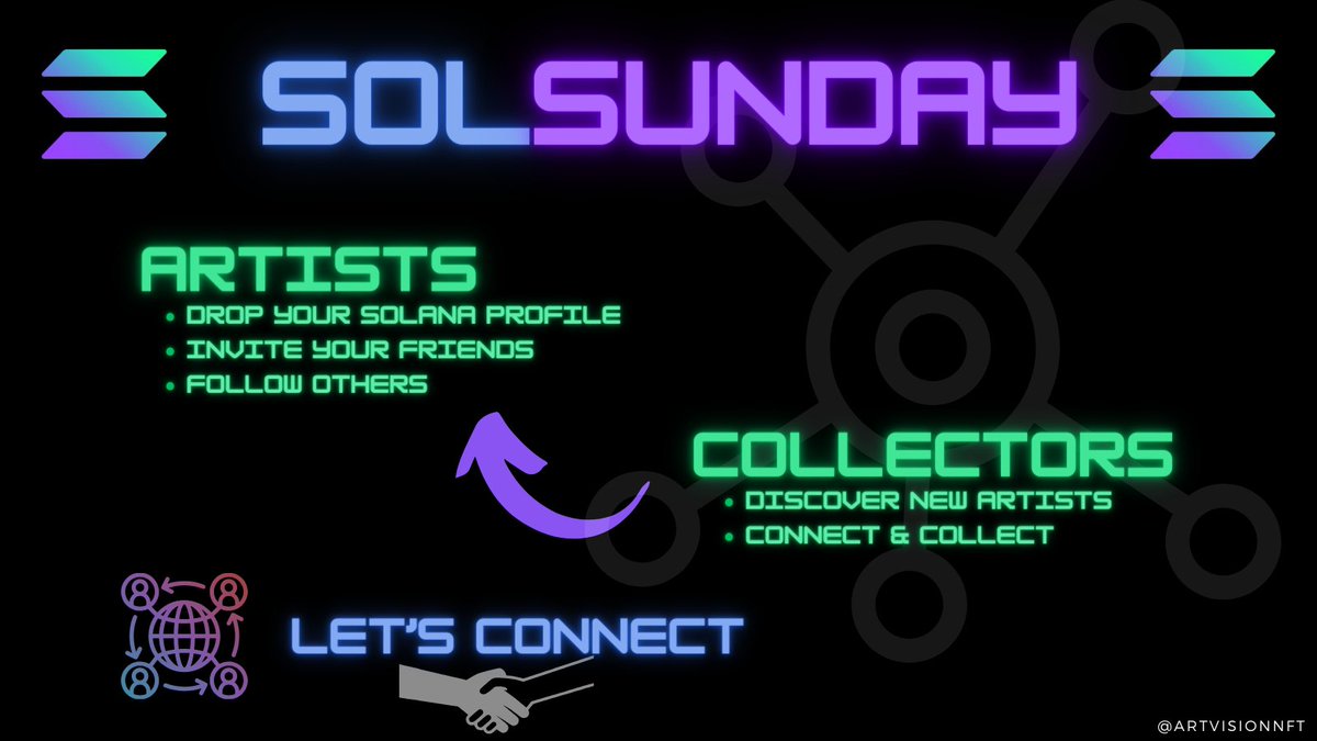 Today is 14 April 2024 and it's Sol Sunday! 🎉☀️ Drop your art and Solana profile 🎨📷⤵️ Let's make new friends and maybe find a collector for your art! 🤝 💡 Tag other artists/collectors on Solana too $PARAM $BUBBLE $BEYOND $PIXIZ $SOMO