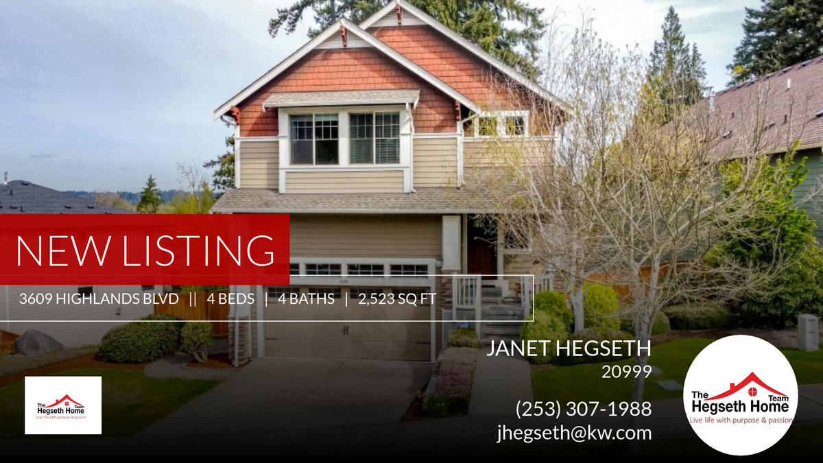 jhegseth's tweet photo. 📍 New Listing 📍 Take a look at this fantastic new property that just hit the market located at 3609 Highlands Blvd in Puyallup. Reach out here or at (253) 307-1988 for more information

Living Life with Purpose and Passion

Your ... https://t.co/LQmE5X5ao5 https://t.co/LdC6Sk6feF