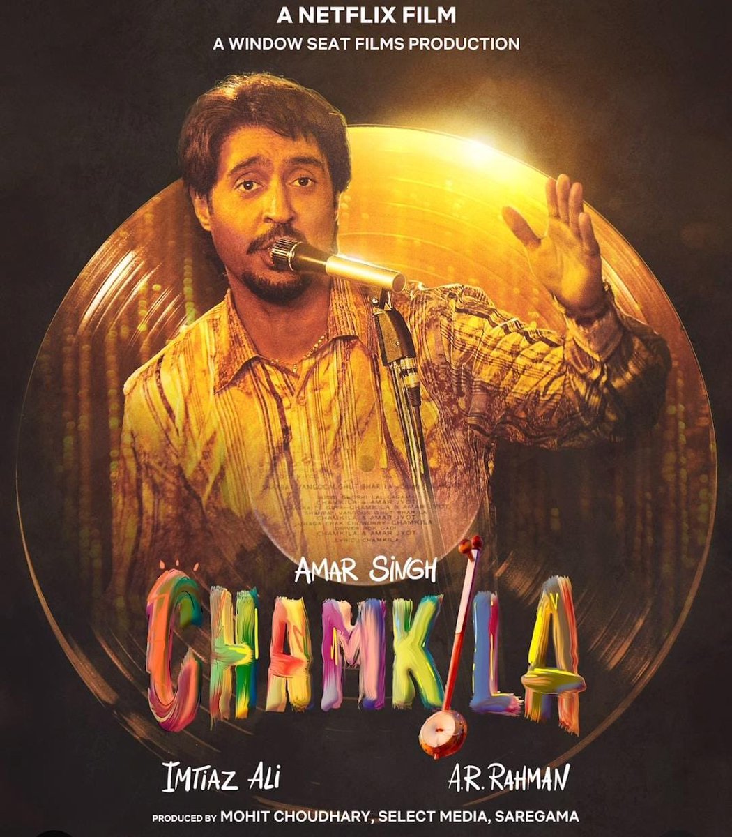 CHAMKILA is an honest, powerful nd emotional journey of an artist👏🏻👏🏻👏🏻 @arrahman Sir 🙏🏽🙏🏽 SPEECHLESS...Your Music is the heart of this film sir, it Completely elevates the experience... #ImtiazAli, always big fan of ur story telling... @diljitdosanjh @ParineetiChopra 👏🏻👏🏻