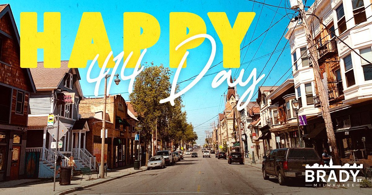 Bradystreetmke's tweet photo. From our signature light-colored bricks to lakefront access to gorgeous spired churches, our neighborhood celebrates today with gratitude for everyone that makes #Milwaukee unique!

From all of us on #BradyStreet, happy #414Day!

#CreamCity #BrewCity #FreshCoast #414Milwaukee https://t.co/yp6cSTdJES