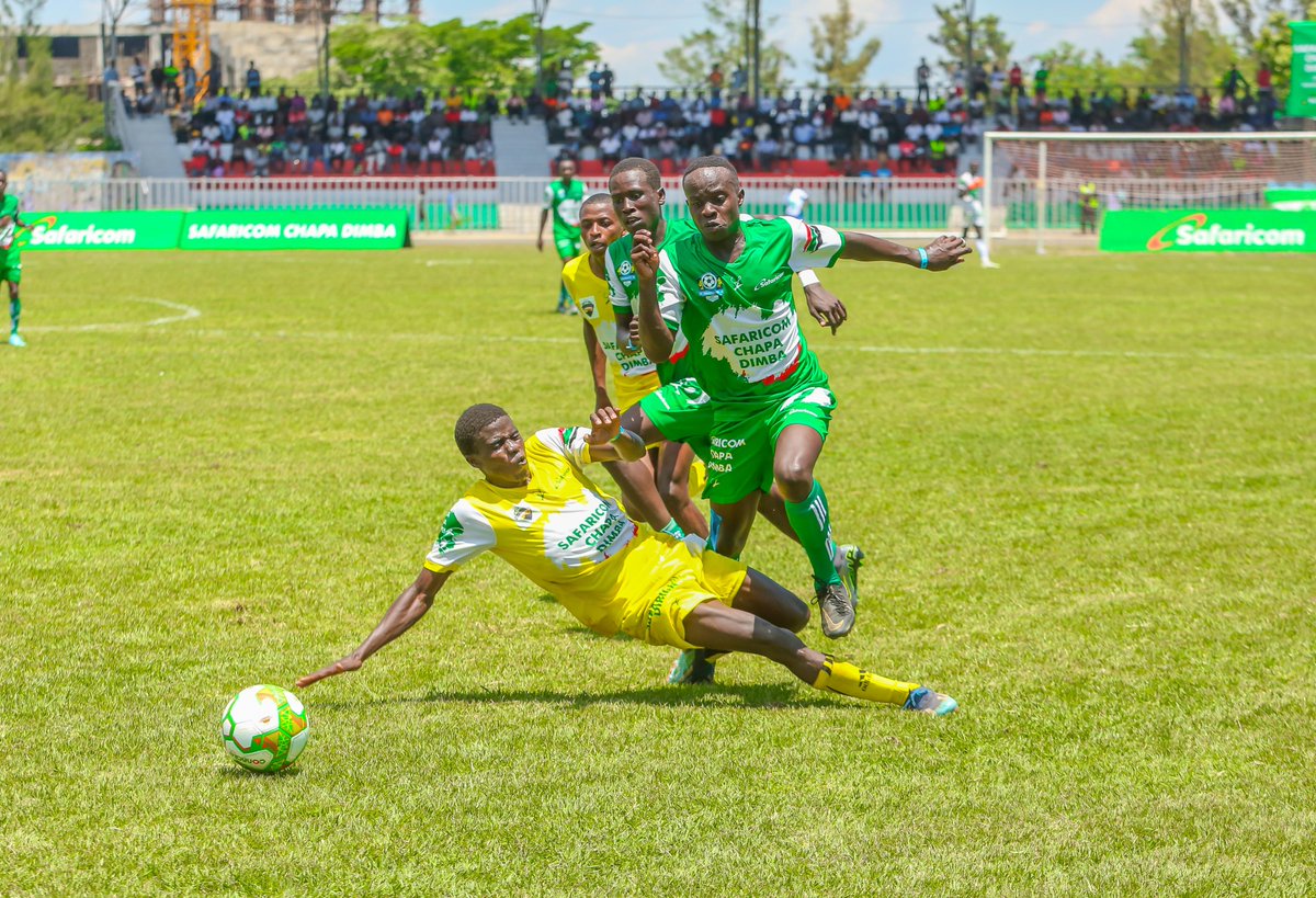 michezoafrika's tweet photo. Pure jubilation erupted as Obunga maintained their composure and triumphed over PASC Langas from Rift Valley to clinch #SafaricomChapaDimba Crown in a bustling stadium in Kisumu. Heartfelt congratulations to Obunga on their well-deserved victory! #ChezaKamaWewe https://t.co/R0qWdLE3q7