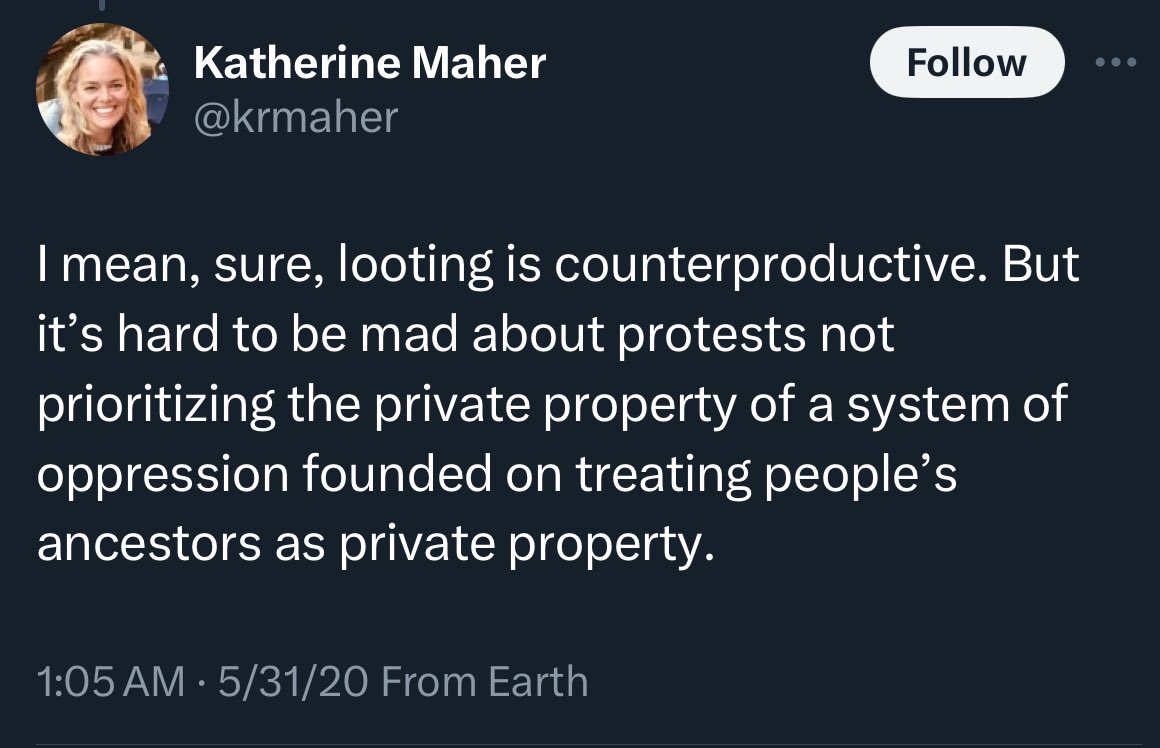 The CEO of NPR defended looting in 2020. It is no wonder she is critical of an employee who points out that 100% of NPR reporters are Democrats.