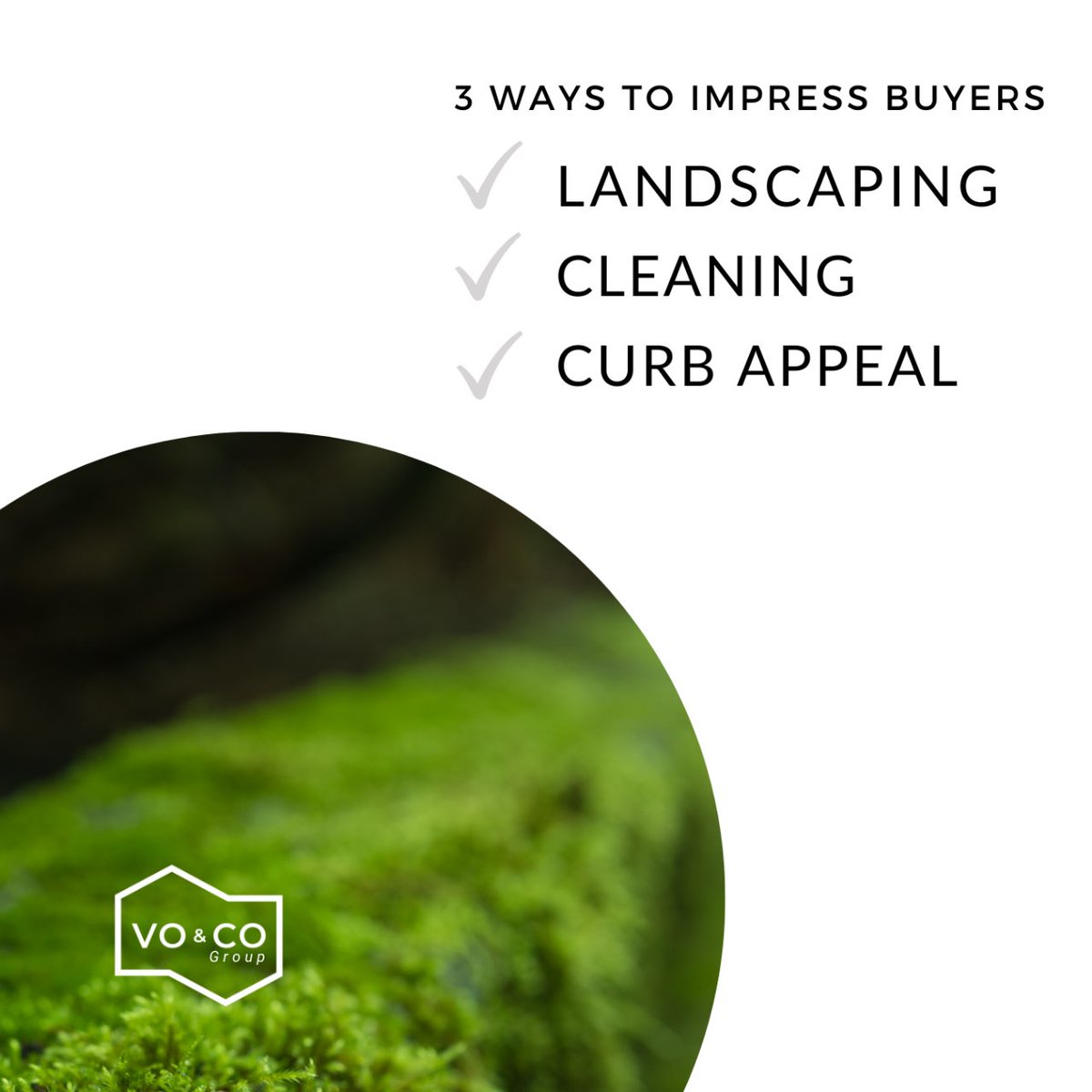 Impress buyers by doing these tips:

Landscaping 
Cleaning
Curb appeal 

Ready to sell? Let's connect! We'd love to help!

Vo & Co. Group

#oregonrealestate #washingtonrealestate