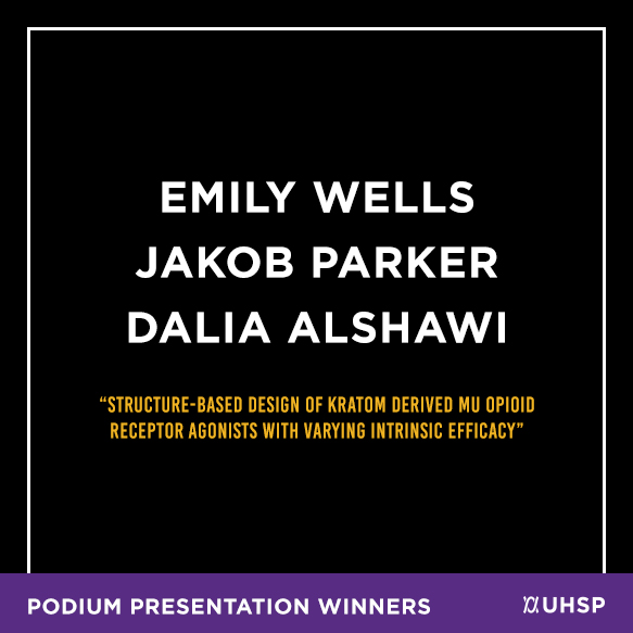 Congrats to winners of the 15th Student Research Symposium! 👏

Podium winners: Emily Wells, Jakob Parker, Dalia Alshawi &amp; UHSP mentors, <a href="/sushmajumdarlab/">Susruta Majumdar</a>, <a href="/RohiniOple/">Rohini Ople</a>. 

Poster winners: Jordynne Morelan &amp; William Feese and Amber Loo &amp; Tomas Jager and UHSP mentors.