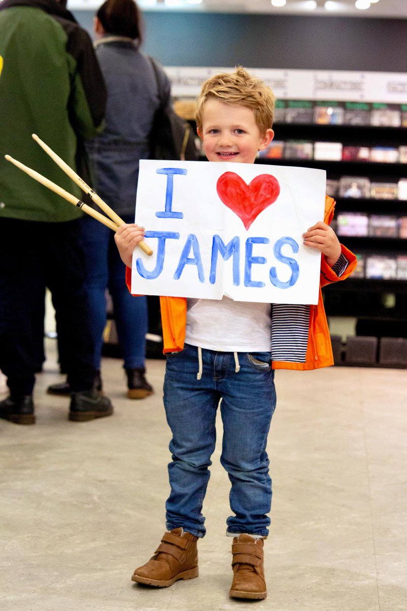 wearejames's tweet photo. Big thanks to everyone that came to see us at the HMV Manchester signing yesterday. It was truly lovely to meet you all. A special shout out to the youngest attendee; Ralph.
The HMV Oxford St signing is on Tuesday 16th, we can't wait to see you there!

📸 @helsphoto https://t.co/zKXpTKUrH7
