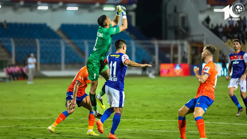 50 - #FCGCFC marks Dheeraj Singh's 50th appearance for @FCGoaOfficial in the @IndSuperLeague, making him the 9th player to do so for the club; he also became the first goalkeeper to record 50 appearances for the Gaurs in #ISL history. Milestone. #FCGCFC #ISL10