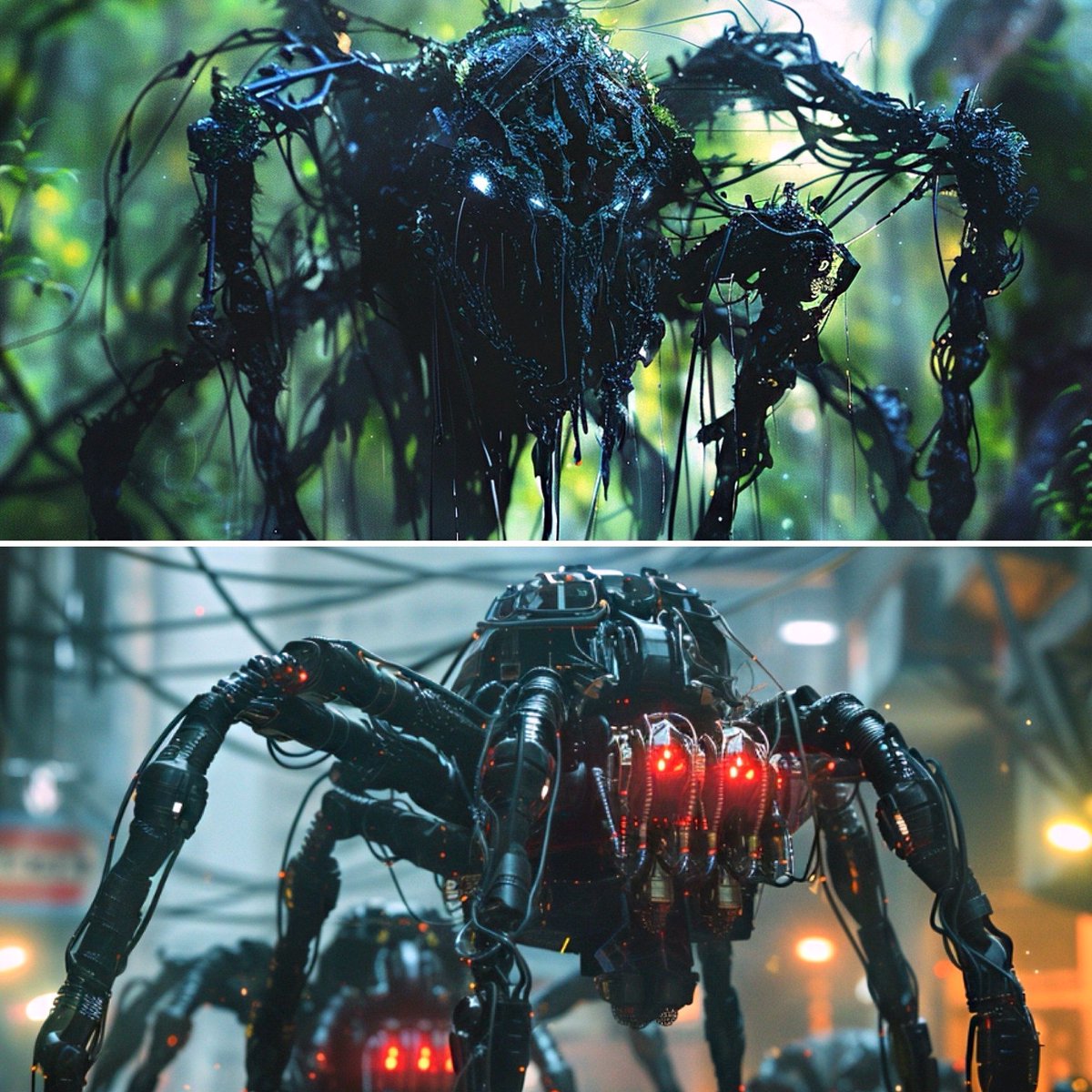 Which one would you rather encounter?

The Harbinger: a corrupted code intentionally put into the timeline to correct it. 

Arachnobots: man-made, self-learning creatures released on the population to track and find anomalies. 

#projectstarroad #stormchild #amquerying