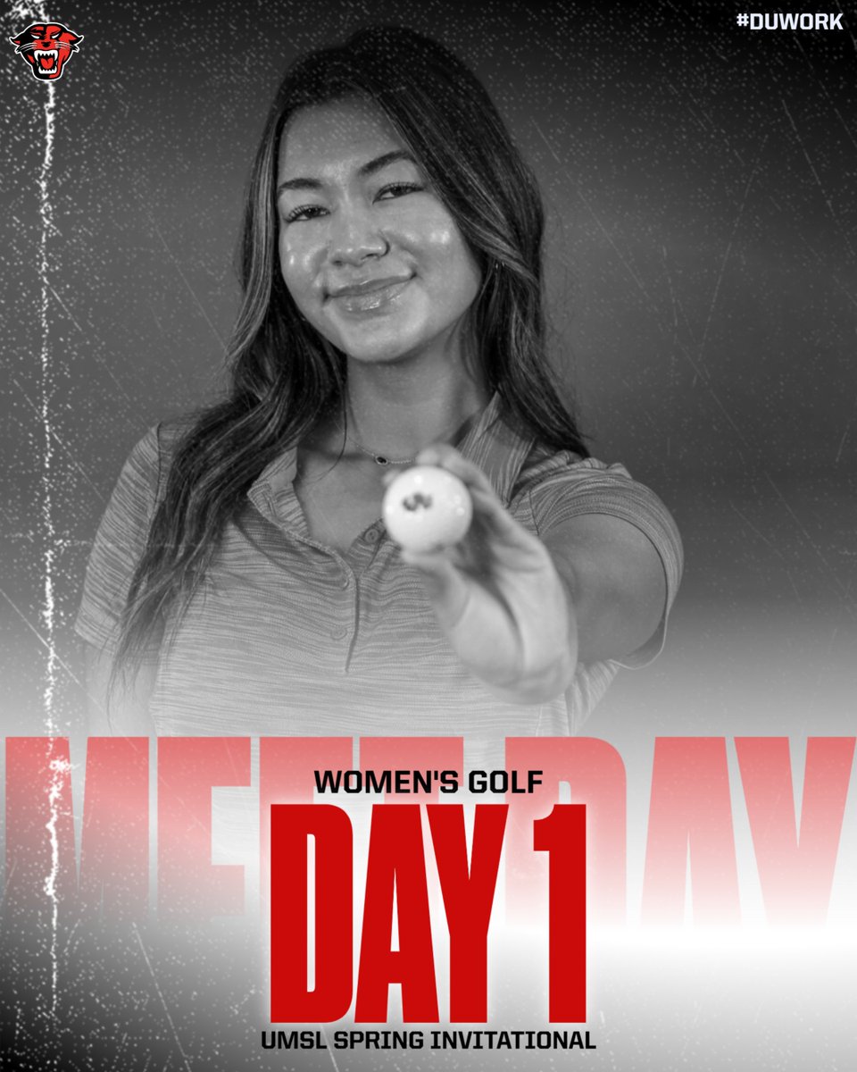 DUAthletics's tweet photo. Women's Golf Day 1
The shotgun start is 9:30 am at the UMSL Spring Invitational.
#DUWork #DUGolf
Live Results
https://t.co/6FKbj9rQvU https://t.co/yQQDWBN3Js