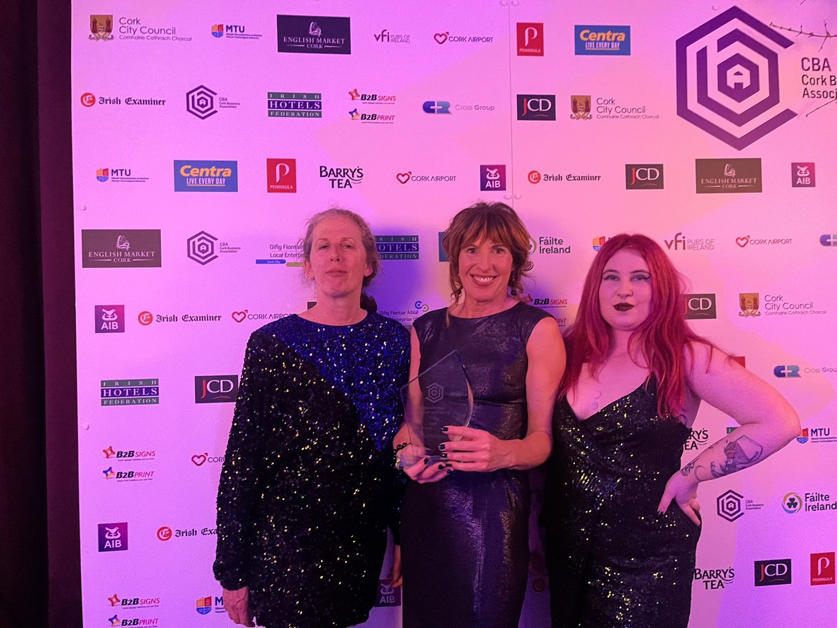 We're thrilled to have won Best in Tourism and Arts at last night’s @CBA_cork awards! Thanks to all who voted for us and to @CBA_cork for recognising our Culture Night programme!