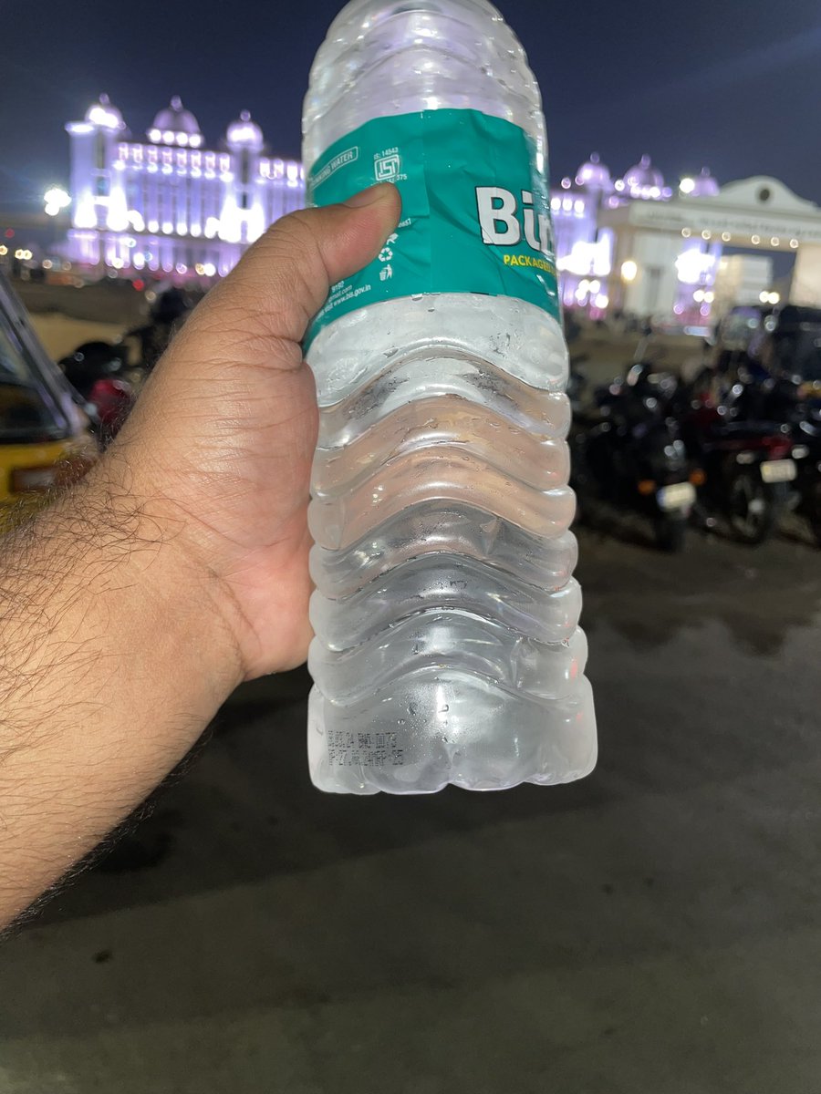 @BisleriZone,@TSConsumers,@revanth_anumula,@UttamINC ,@PonnamLoksabha sir at Lumbini park opposite there are some vendors who are selling #bisleriwaterbottle on fake MRP printed price i.e.₹.25 ,plz check is this original or  fake ,it can be harmful if this is not original.