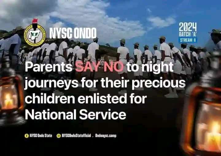 It is paramount to obey this free safety tips for our children’s sake.
NYSC is not a death service. #Nysc #NYSCCAMP #2024BatchA