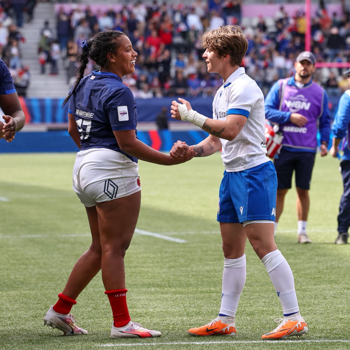 À la prochaine, @FranceRugby 🤝

#FRAvITA #GuinnessW6N
#insieme #rugbypassioneitaliana