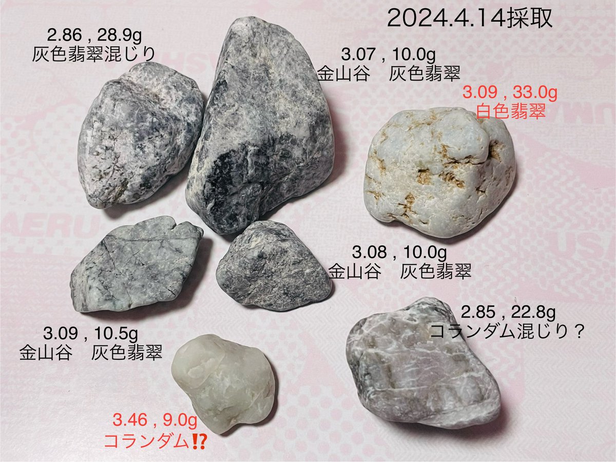 灰色翡翠原石 鑑賞石 自然石 形状石 グレー 薄緑色糸魚川翡翠原石