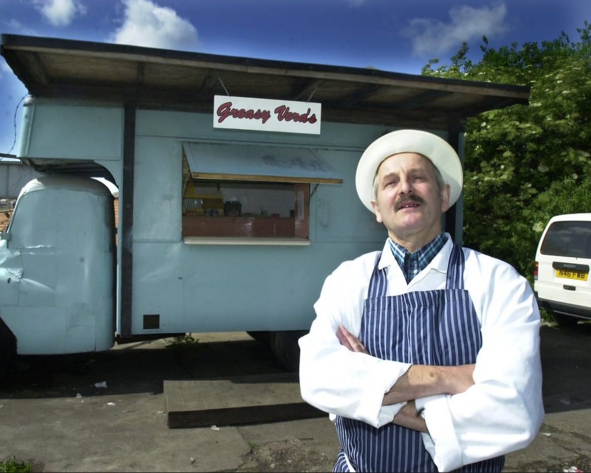 Greasy Vera's stood for many years on waste land at the end of Corporation Lane, opposite the Riverside pub in Kelham Island