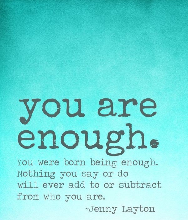 For you all on this Sunday 🙂 YOU ARE ENOUGH and you WERE born enough! @AlsJane_Therapy @Smithpeteralb72 @SaraTurle @SarahMarieOB @AmandaHindASC @mud_and_stars @Rachel_Luby @miffypoo @P_e_t_r_a____ @Freebird3180