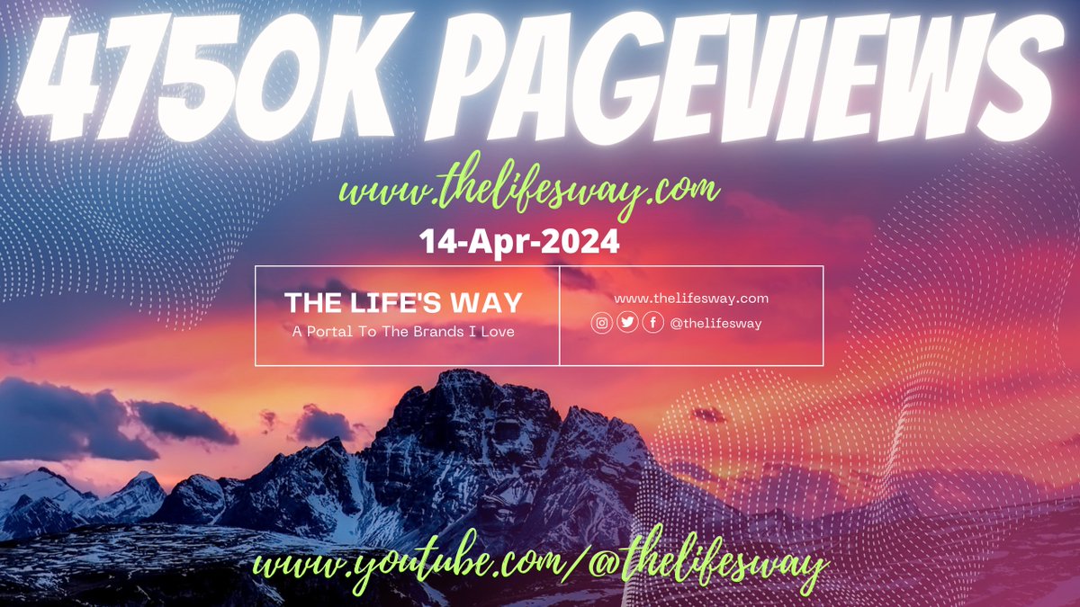 The Life's Way has achieved 4750000 pageviews on 14-Apr-2024. Check out a lot of stationery, gadgets and product reviews! If you love historical tech, I have so many to review!!! thelifesway.com #TheLifesWay #TechBlogger #Youtuber #Johannesburg #SouthAfrica #Reviews