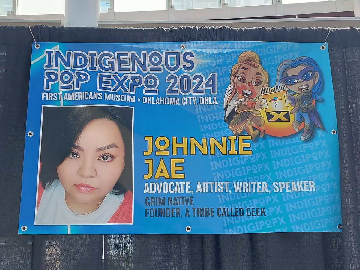 johnniejae's tweet photo. If you're at #IndigipopX, Come say Hi!!! Meet and Greet from 12pm to 1pm!
If you missed Surviving the Zombie Apocalypse Rez Style, come see me! I have pamphlets and tips! https://t.co/aj5iZWbsDt