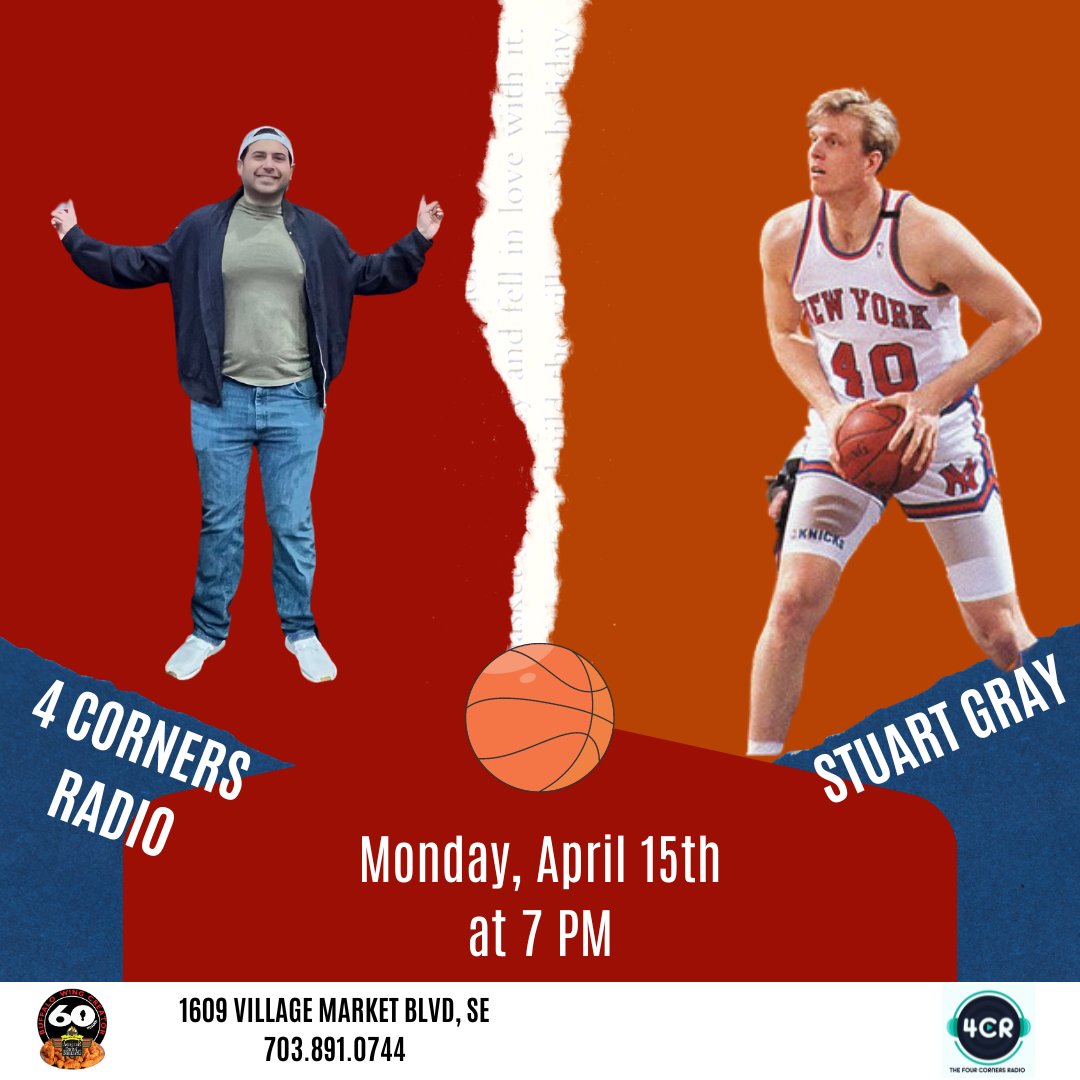 AnchorBarNoVA's tweet photo. Tomorrow evening don't miss another @CornersRadio #podcast at Anchor Bar! 🏀 This month's special guest is former #NBA star Stuart Gray, who faced off against legends on the court. 🏆 Join us on 2morrow at 7 PM for this recording! 🎙️ #4CornersRadio 🏀🎧 See you there! @Shanu471 https://t.co/CQJwSo71uL