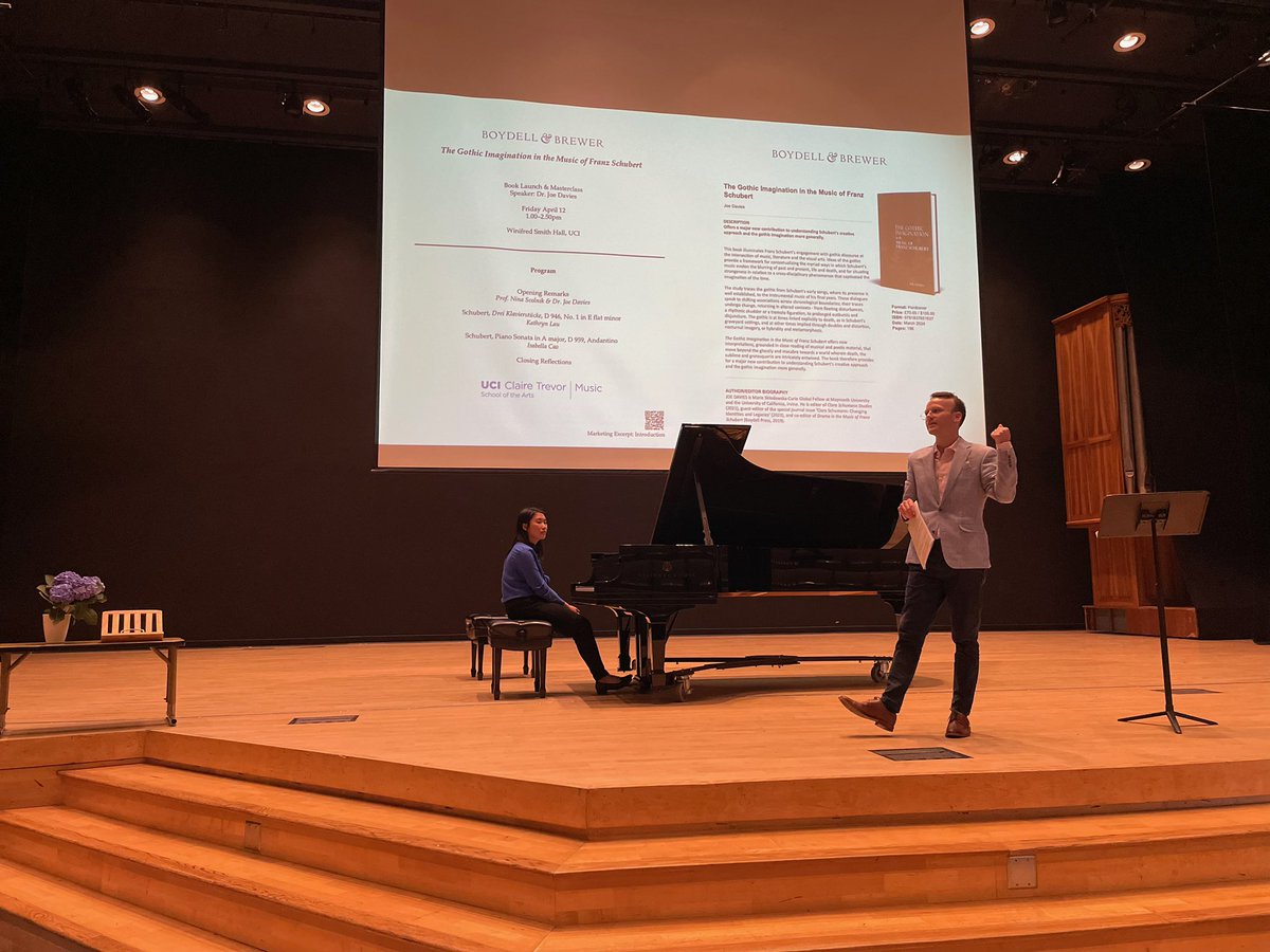 An inspiring launch of @boydellmusic @boydellbrewer the Gothic Imagination and wonderful to continue conversations across performance, pedagogy, and public engagement. Congratulations to the pianists and warm thanks to friends and students across the @CTSA_UCIrvine @UCIrvine