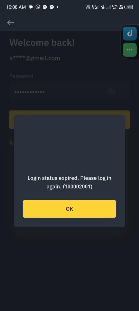 @binance I've tried logging my binance acc but it keeps showing me this,