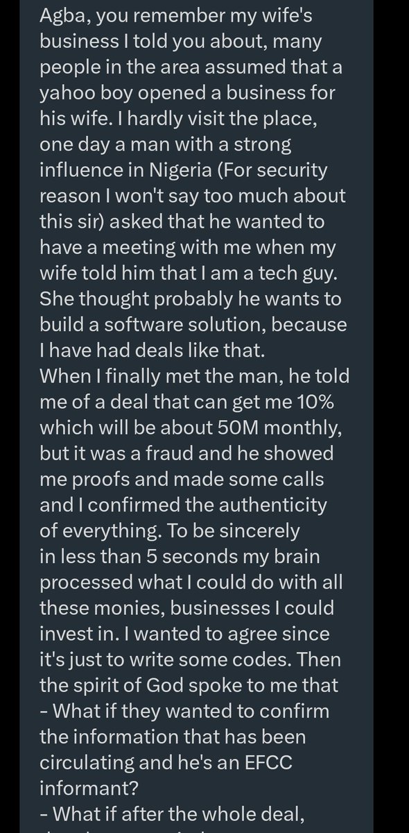 Please read this DM from a married man 👇.