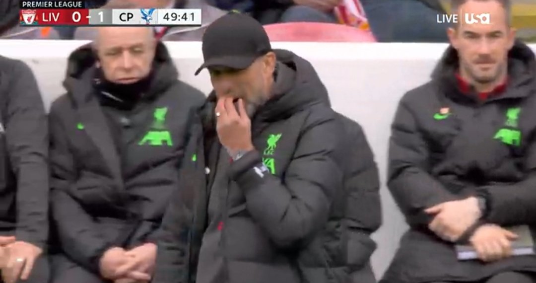 Jurgen Klopp time as Liverpool Manager is coming to an end.

The fall of a giant 👹

#LIVCRY