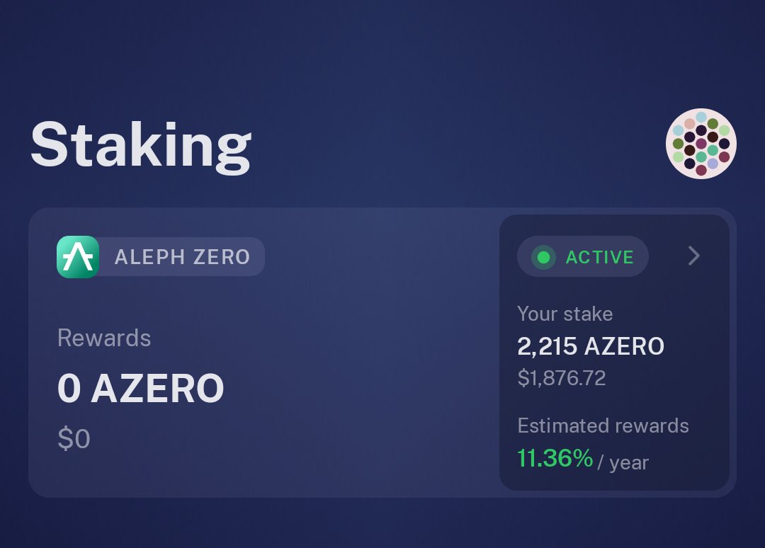 serhii_s_seda's tweet image. Locking in my $AZERO stake is just the beginning! 🌟 With an estimated reward of 11.36% per year, I'm in for the long haul. See you at the pinnacle of the next bull run! 🚀 #StakingSuccess #FutureGains #BullRun2025 #AZERO