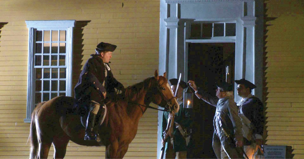 Start your Patriots' Day early and join us in #LexingtonMA TONIGHT April 14 from 11:30 PM - April 15 12:15 AM at the Hancock-Clarke House on Hancock St for Paul Revere's Ride Reenactment. #Lex250 @VisitMA @REV250BOS @America250 @TownOfLexMA