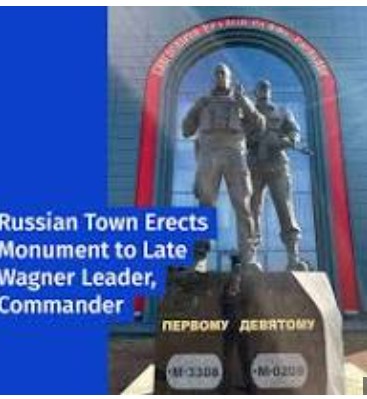 13/24 The plane of the bosses of the Wagnergroup crashed in august 2023. “A stupid accident with handgranades on board” according to the Kremlin. But it’s more like Utkin & Prighozin were taken out. Despite being open neo nazi  there were statues raised for the 'warhero's'.