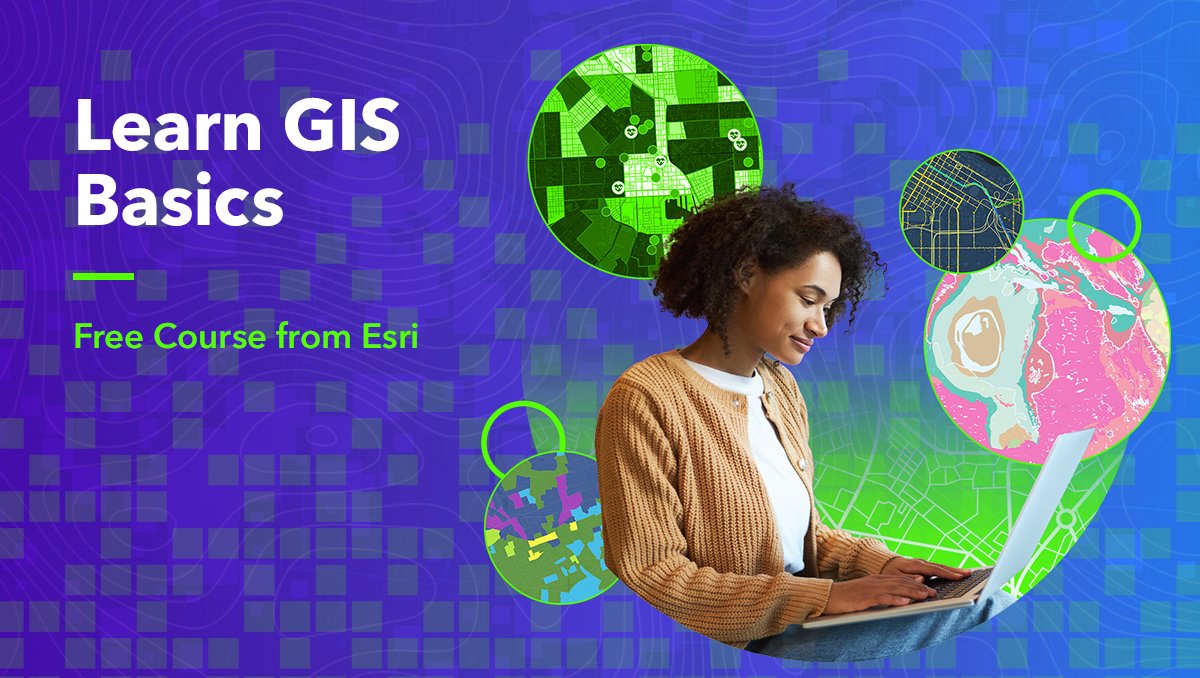 Are you… 🌐New to GIS? → Take this (free) course! 🌐A GIS all-star? → Send this (free) course to a friend! GIS Basics: esri.social/aBxk50R9Iw0
