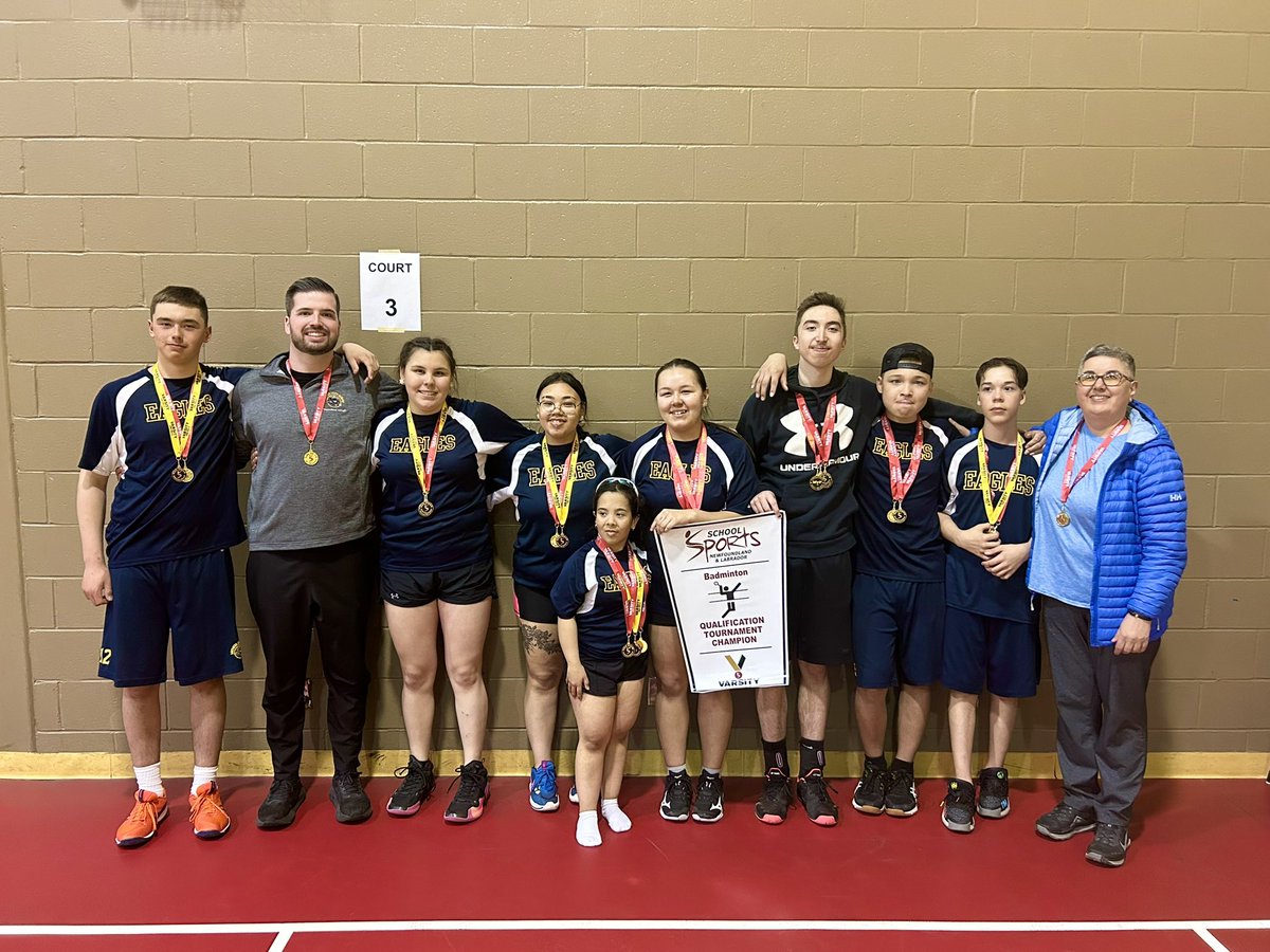 rtobin01's tweet photo. Badminton Regional Champions!! Provincials in May! Such a proud coach. Go Eagles go!!! π¦
πΈ @NLA_School17 https://t.co/dqyDC3kNo9