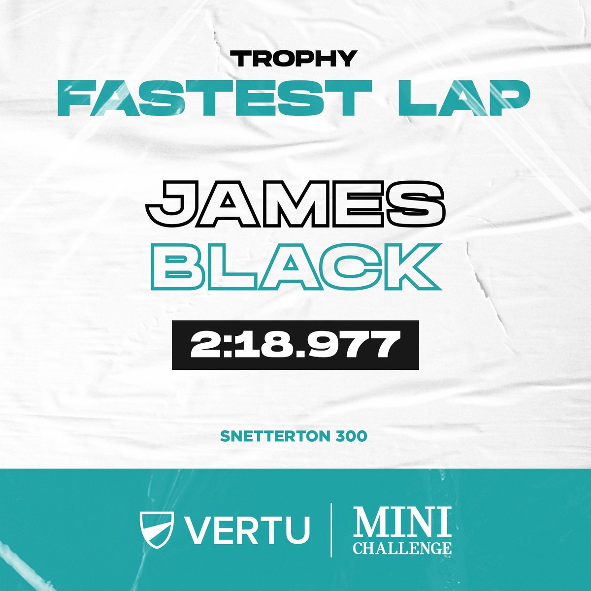 FASTEST LAP: The final race of the day at Snetterton sees James Black claim the fastest lap for the second time today! #VertuMINICHALLENGE #FastestLap