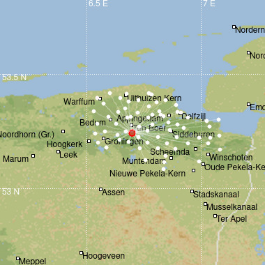 Recente aardbeving in Nederland: op 14-04-2024 om 14:08:51 UTC (16:08:51 NL) vond bij #Lageland een #aardbeving plaats met een magnitude van 1.6 (automatisch). knmi.nl/nederland-nu/s…