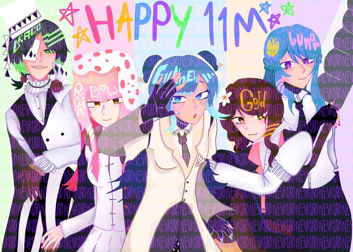 HAPPY 11M, KREW !! #KREWREACTS #krewfanart (( @KREWxKF @RainbowsYT @ItsFunneh @Lunar3clispe @GoldenGlare_ @DraconiteDragon ))