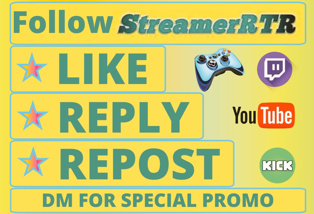 Twitch &  Kick Streamer !!  

1. Follow Me 
2. Comment your channel 
3. Like | Repost

🔥Dm @StreamBoostSB For  Boost  🔥