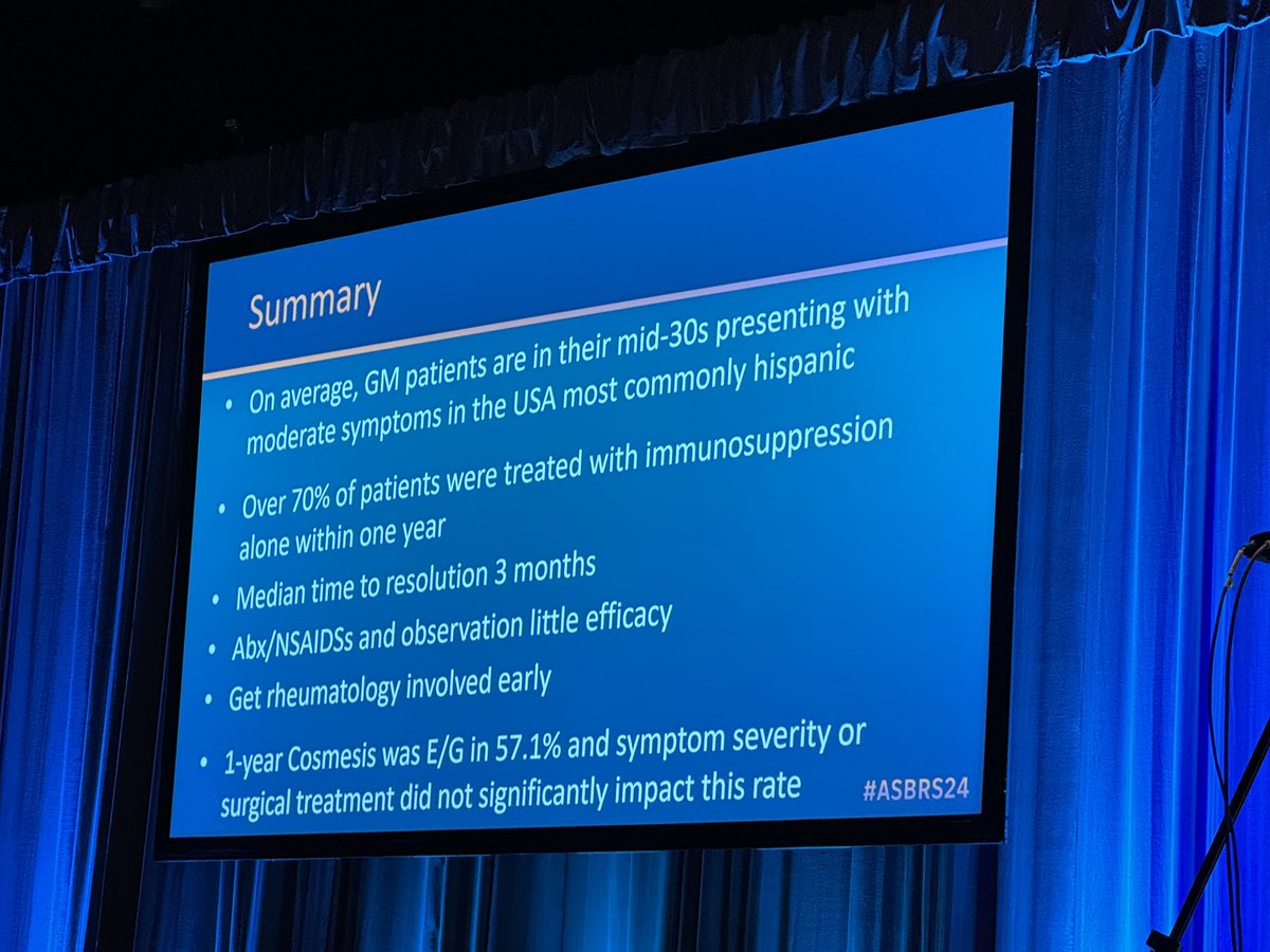 Very nice overview of a challenging diagnosis - idiopathic granulomatous mastitis - by @SarahLBlairMD #ASBrS24 @ASBrS