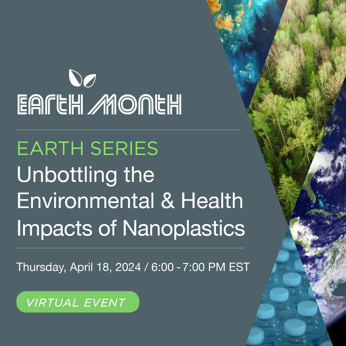 New study has uncovered numerous uncounted nanoplastics in bottled water. On Apr 18 6pm ET, join us for virtual #EarthMonth conversation on environmental & health impacts of nanoplastics with @Columbia experts Beizhan Yan, Julie Herbstman, Jeffrey Shaman: columbiauniversity.zoom.us/webinar/regist…