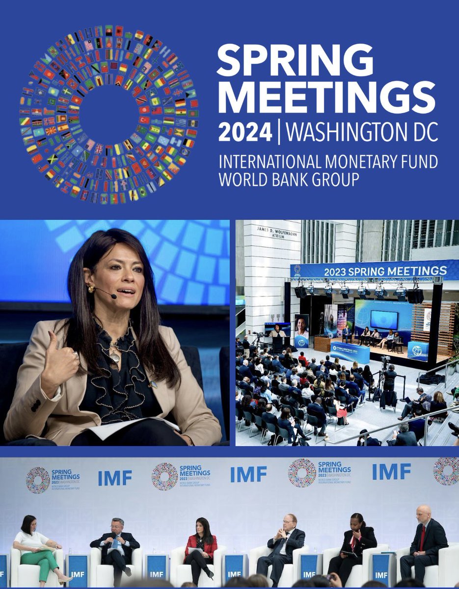 As #Egypt's @WorldBank governor, looking forward to the @WorldBank @IMFNews #SpringMeetings in Washington D.C. Discussions focus on rethinking economic policy & structural change, against a challenging global backdrop. I’ll also present at @BrookingsInst @PIIE & @AtlanticCouncil.