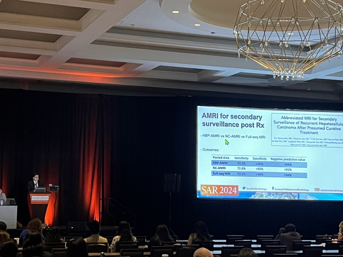 Congratulations to @PedramMD for an excellent presentation on #AbbreviatedMRI for #HCC after #tumorablation @LIRADS5 @SocietyAbdRad @RadiologyUcla