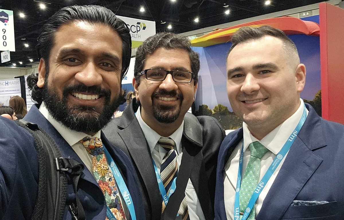 @buckeye_sanjay @SocietyHospMed A wonderful little @PennSt_MedPeds reunion with @SampatMD and @michaeldmccann ! Now we just to find @BMcGillenMD again! @SocietyHospMed #SHMConverge24