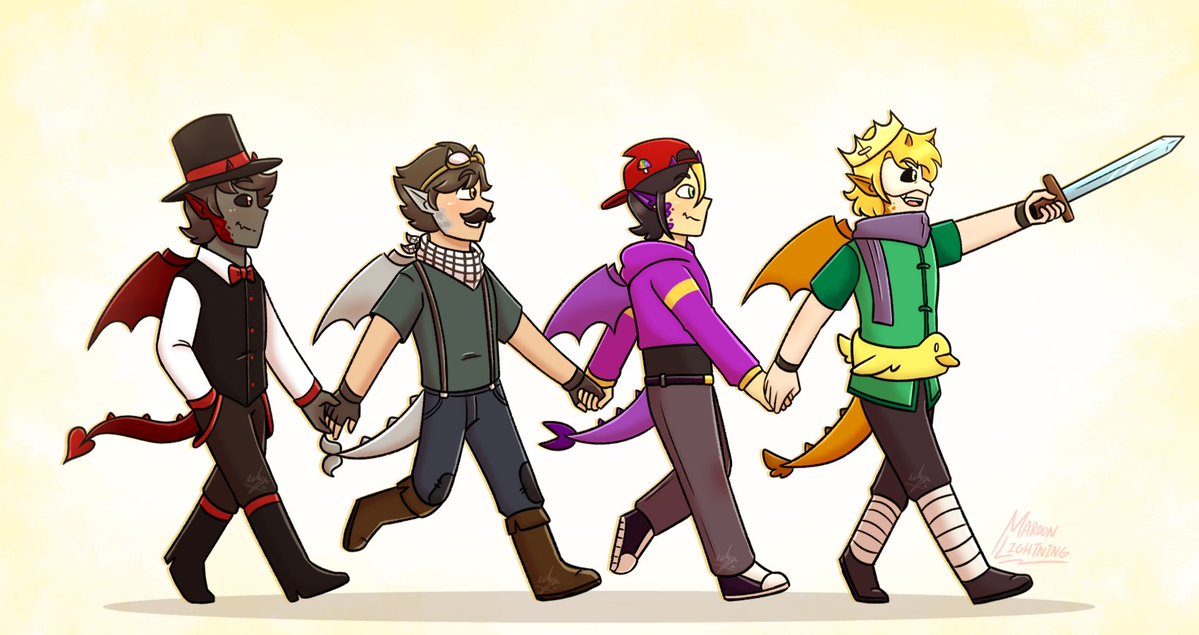 MaroonLightning's tweet photo. ☀️"In a blink of an eye, they all grew up..."☀️

Happy (late) birthday to the OG egg children, Chayanne, Leo, Ramon &amp; Dapper. Thank you to the admins for making the eggs so beloved &amp; special to everyone🧡💜🤍❤️

#qsmpeggs #chayannefanart #leonardafanart #ramonfanart #dapperfanart https://t.co/IBPzgX0vMu