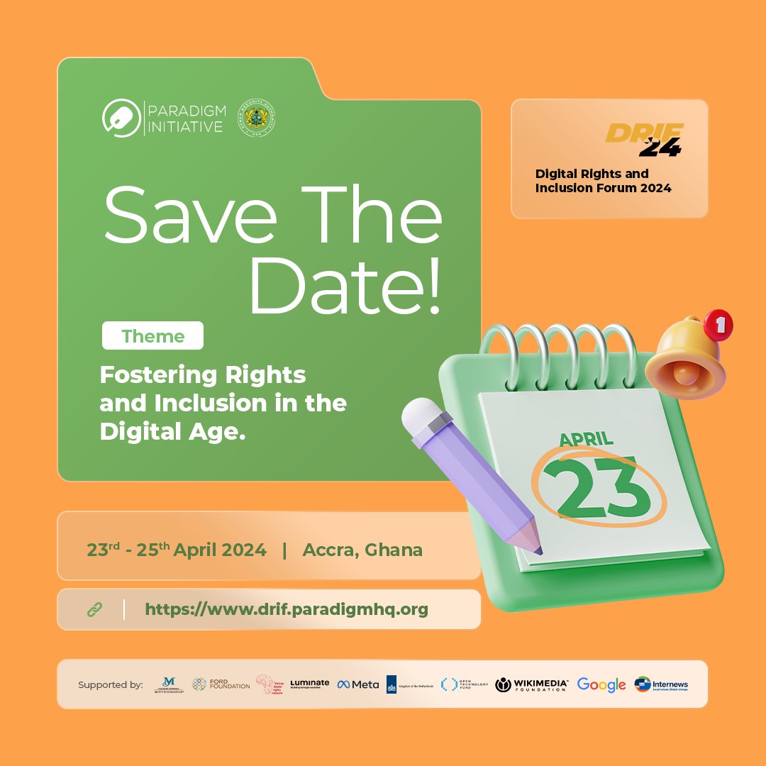 ⏳ #DRIF24 - 9 days to go! The anticipation is building for the 2024 Digital Rights and Inclusion Forum (DRIF24). This year’s edition of the annual gathering is set to have about 80 sessions, an increase from 70 last year. It will incorporate a blend of panel sessions,