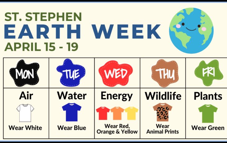 mrsmullen9's tweet photo. Looking forward to a great Earth Week @StStephenOCSB this week! 🌎 #STEgreen https://t.co/KC3TR6oAqQ
