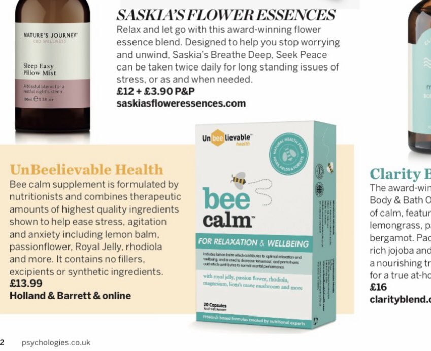 Stressed? Anxious? Have GCSE, Alevel or uni exams coming up? @PsychologiesMag shares natural anxiety relief suggestions including Bee calm supplement.

#alevels #unilife #examhelp